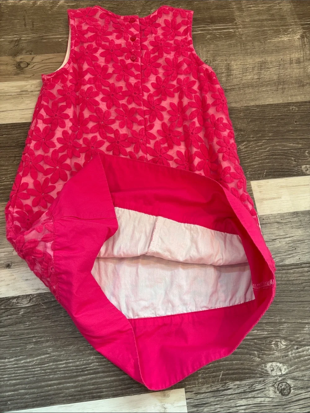 Gymboree Hot Pink Floral Lace Shift Dress